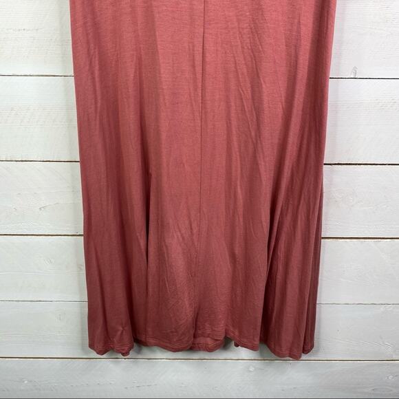 JUSTIFY Mauve Pink Peek Shoulder Sleeve Midi Flowy Dress Size‎ XL - Picture 6 of 9